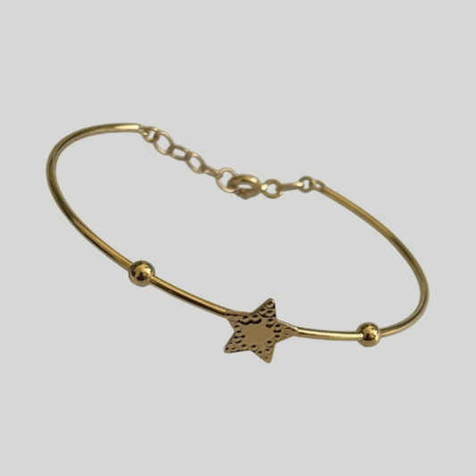 Star shaped kids bangle bracelet
