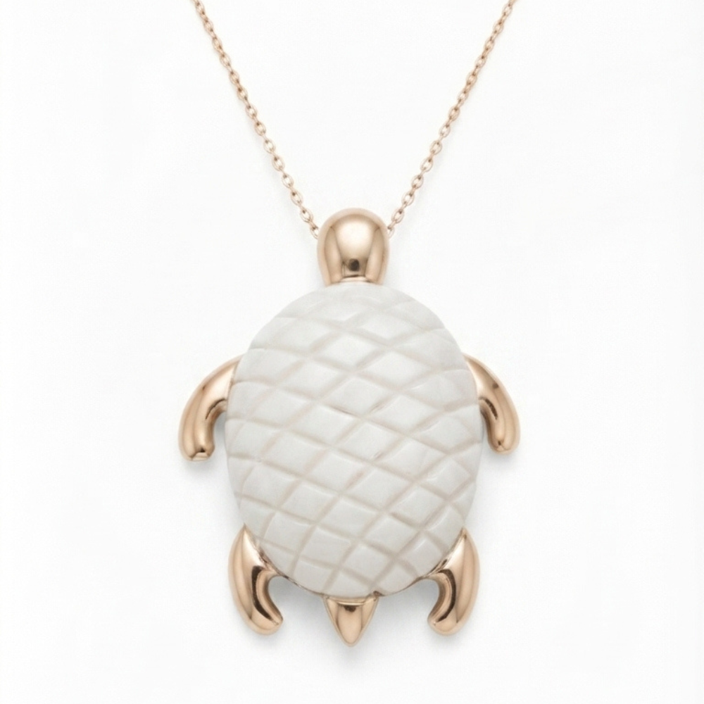 Mother of Pearl Turtle Pendant