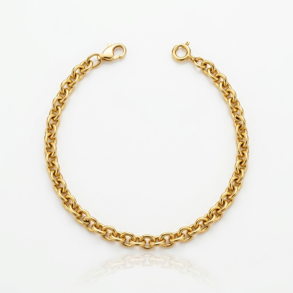 Rolo Chain Yellow Gold Bracelet