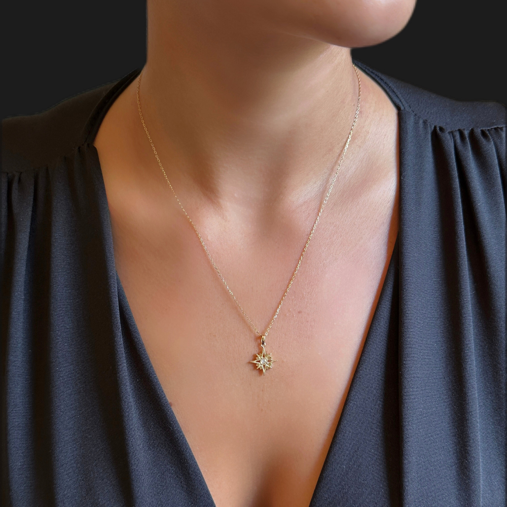 Golden Compass – gold necklace