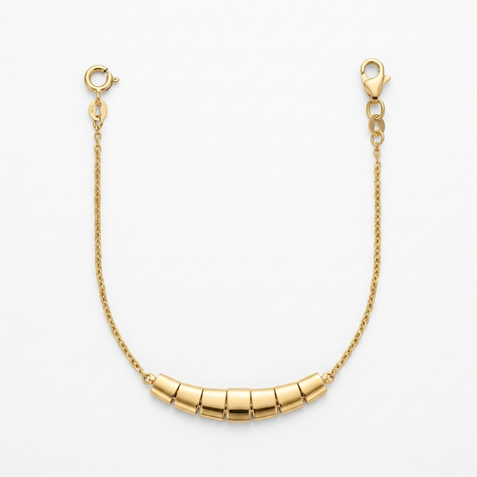 Graduated Barrel Bead Station Bracelet