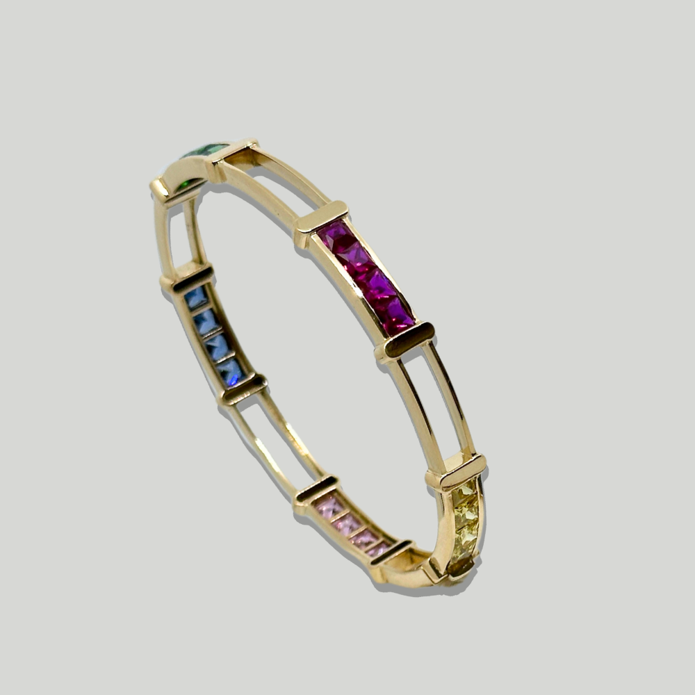 Plein et Vide bangle - Multicolored stones bracelet