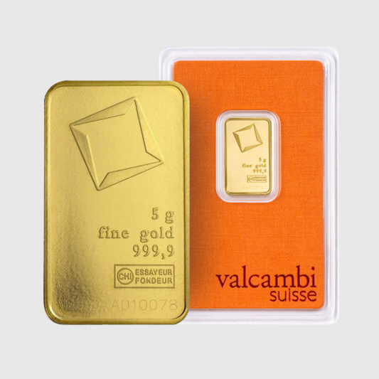 Valcambi 5g 24k suisse gold bar