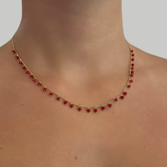 Red - gold choker