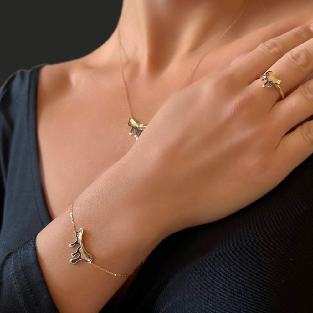 Liquefy – Navy blue enamel drips