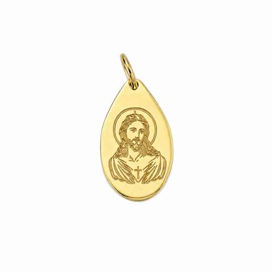 Jesus icon - 18k gold pendant