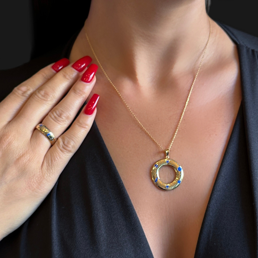 Galaxy – gold necklace