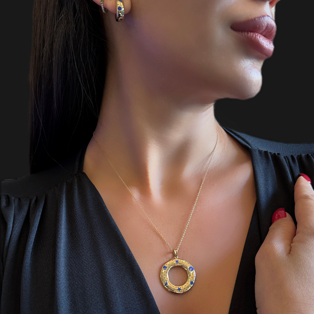 Galaxy – gold necklace