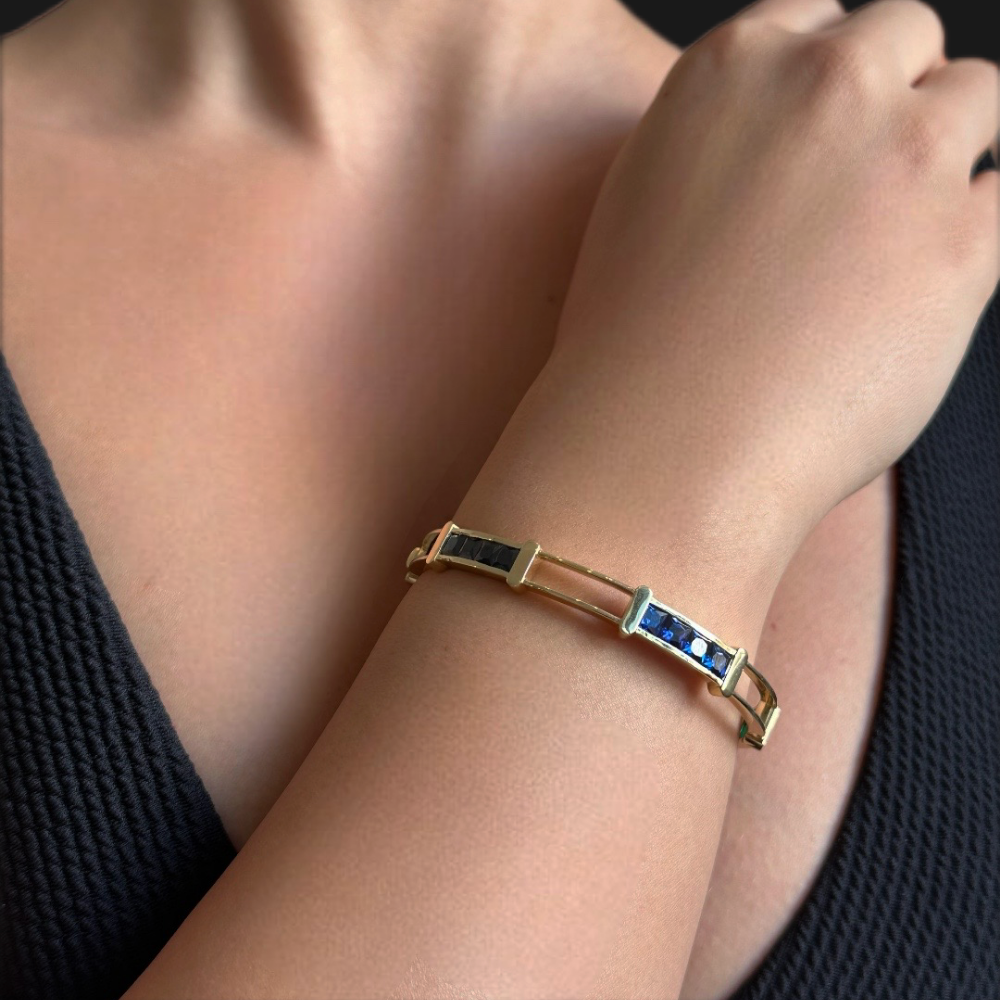 Plein et Vide bangle - Multicolored stones bracelet