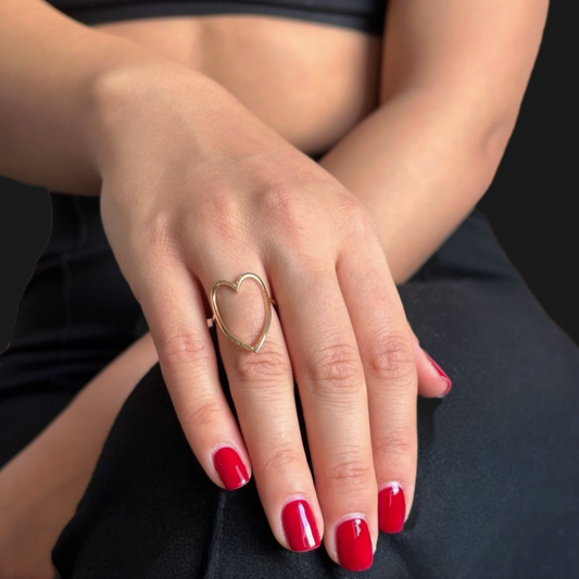 Heart - gold ring