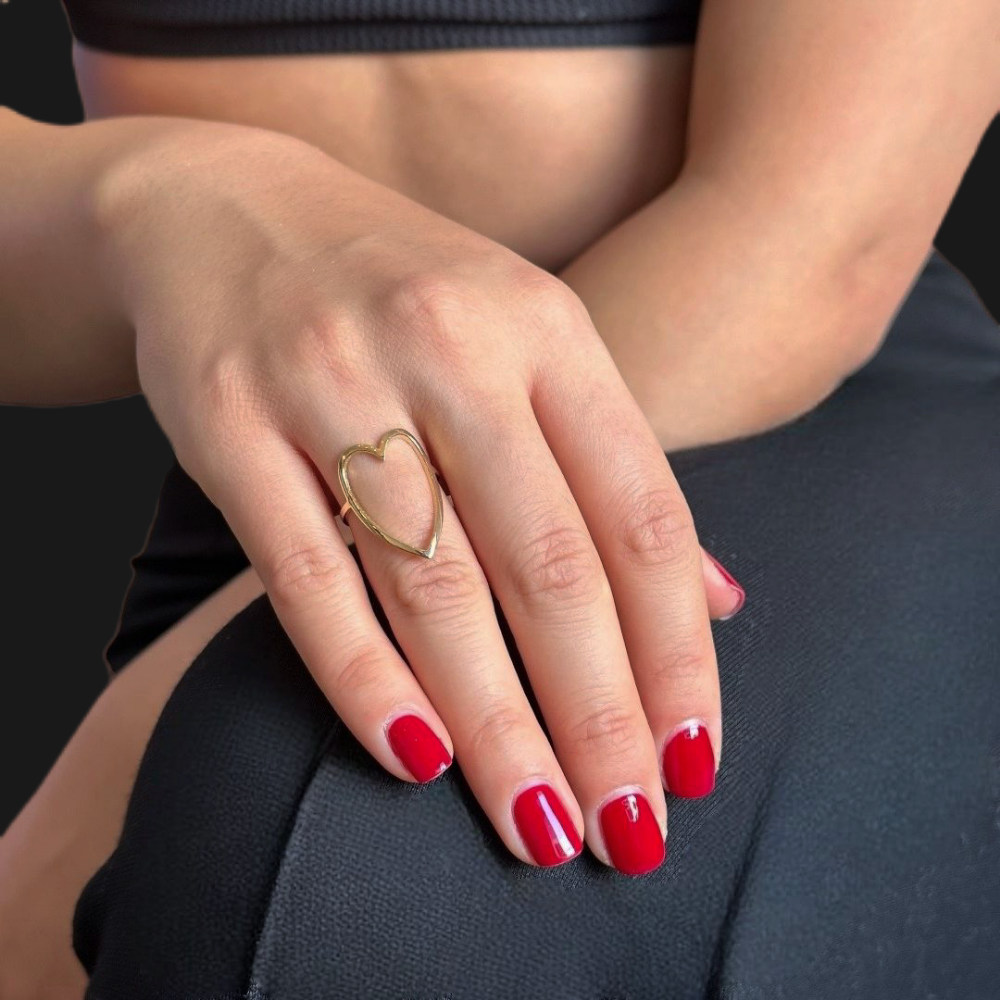 Heart - gold ring