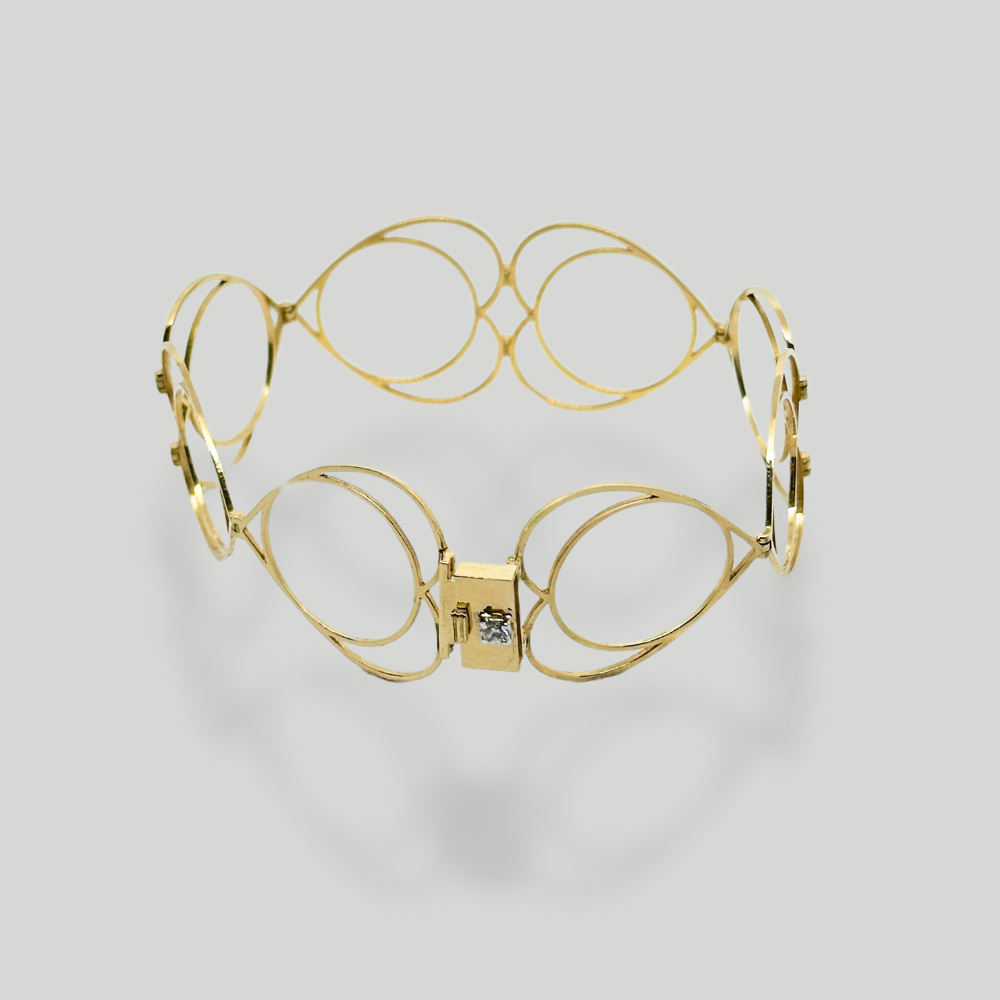 Heart - 2in1 - Bracelet turns into Ring - gold piece
