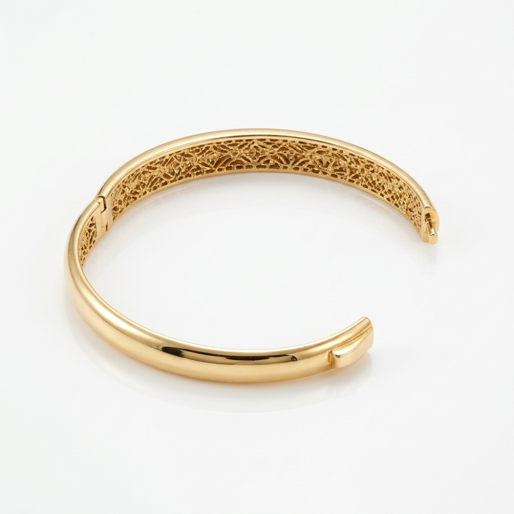 Filigree Interior Hinged Bangle