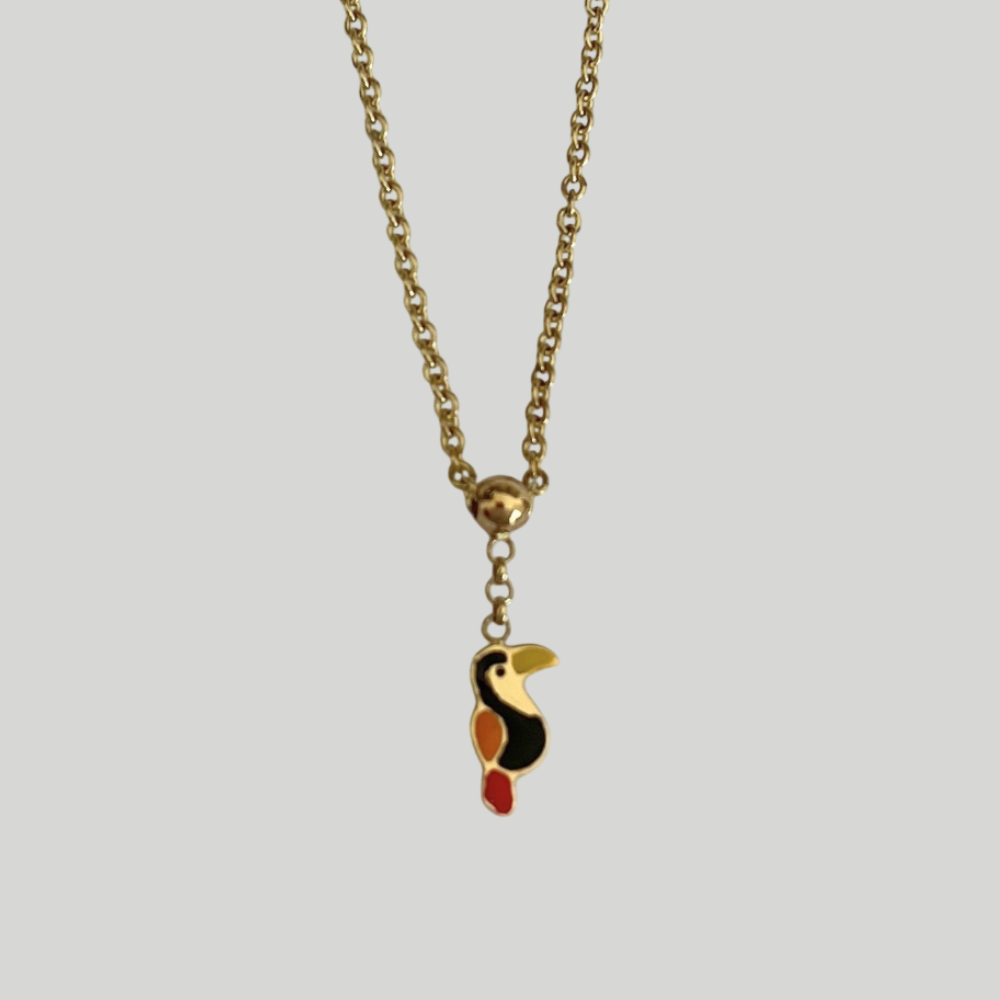 Tuki Bird – kids gold necklace