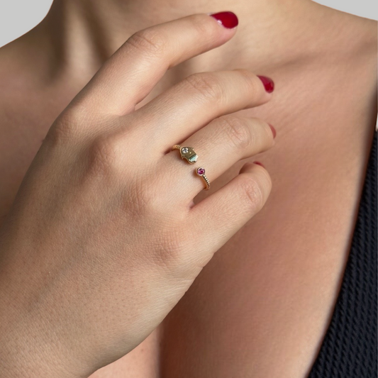 Hamsa - cuff gold ring