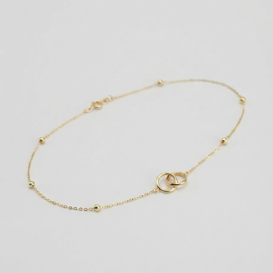 Rings link 18k gold bracelet