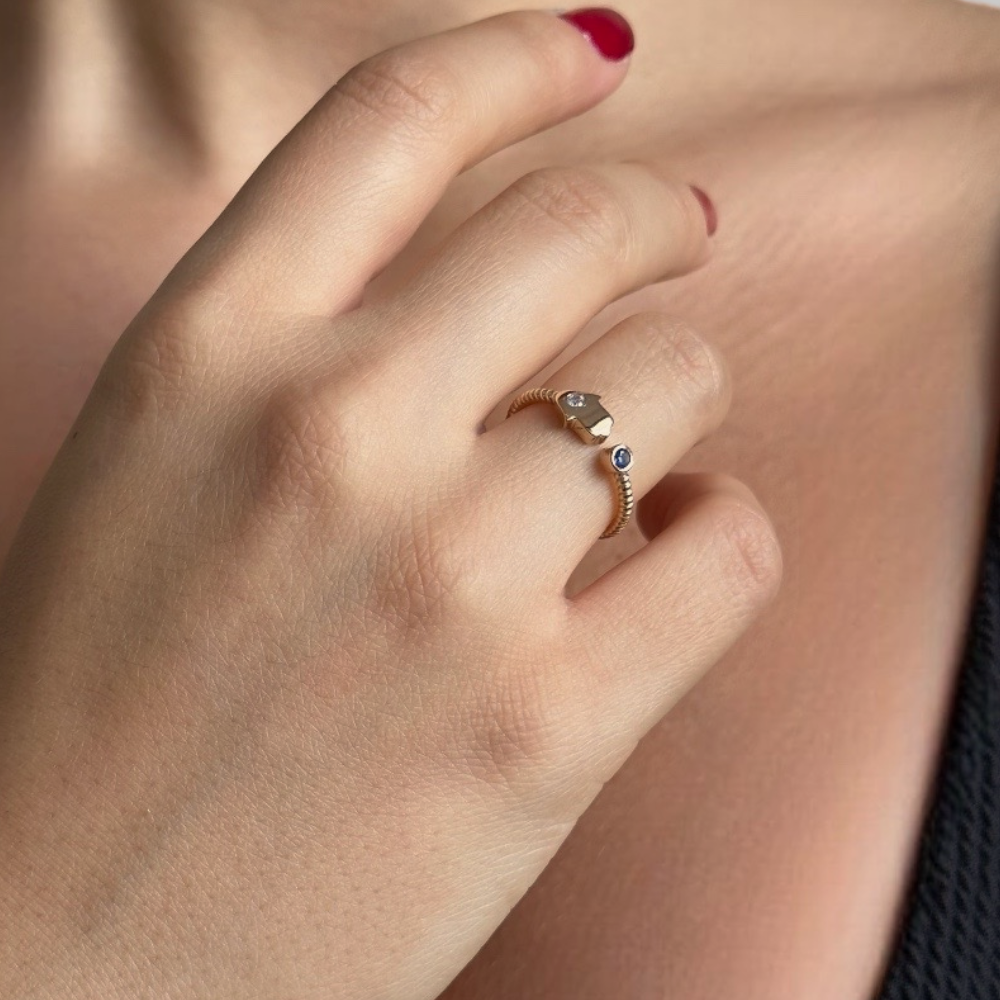 Hamsa - cuff gold ring