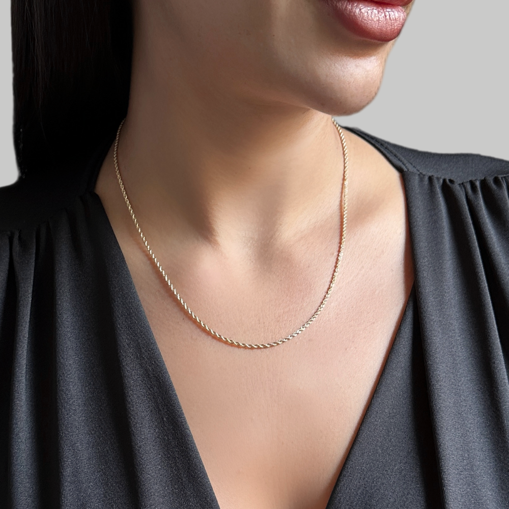 Rope chain - gold necklace