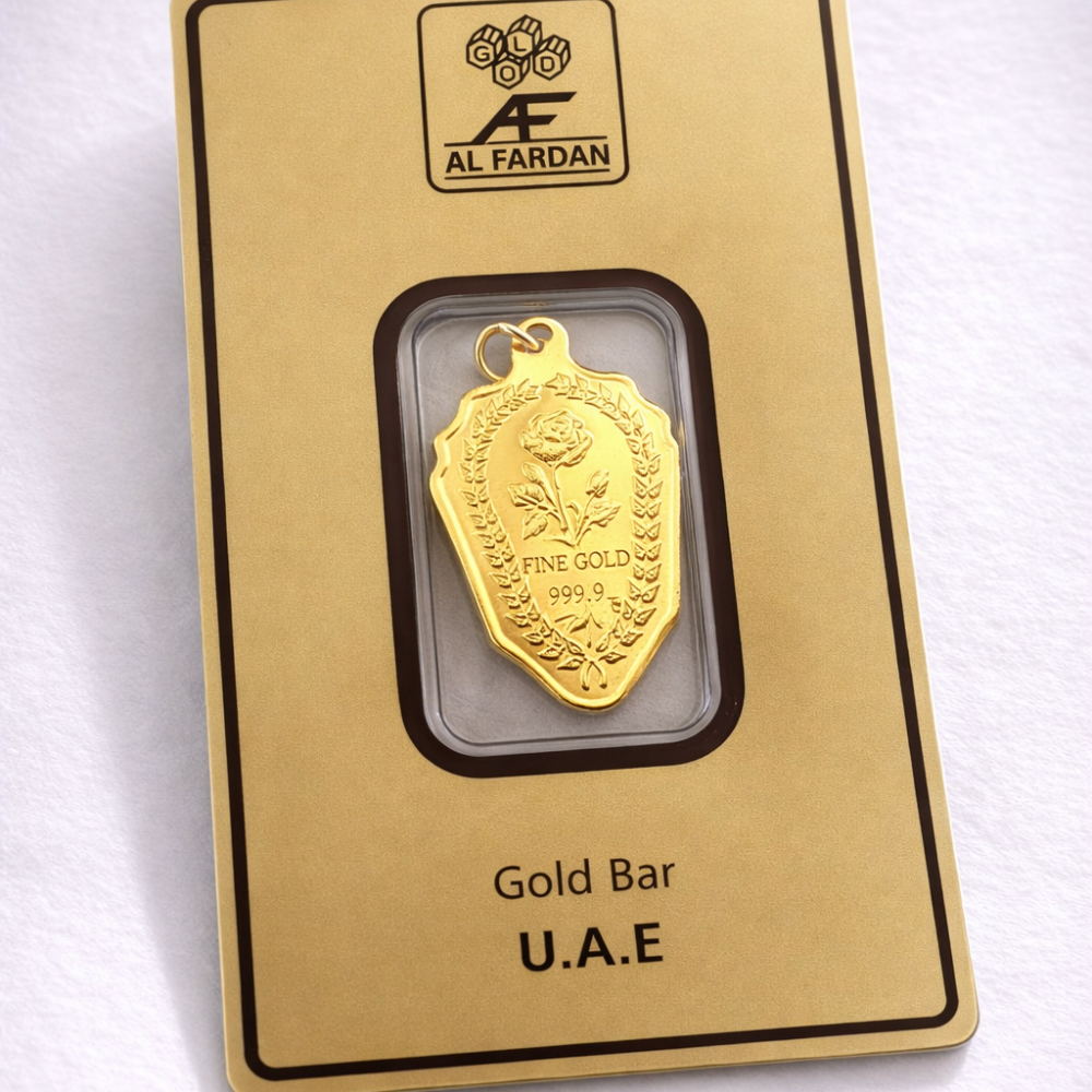 5g de Ouro 24K - Pendente Rosas