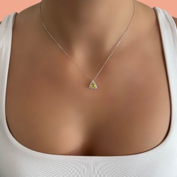 citrine and diamond necklace