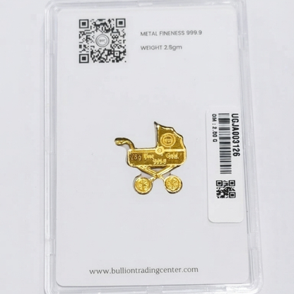 2.5g Baby Stroller Keepsake Gold