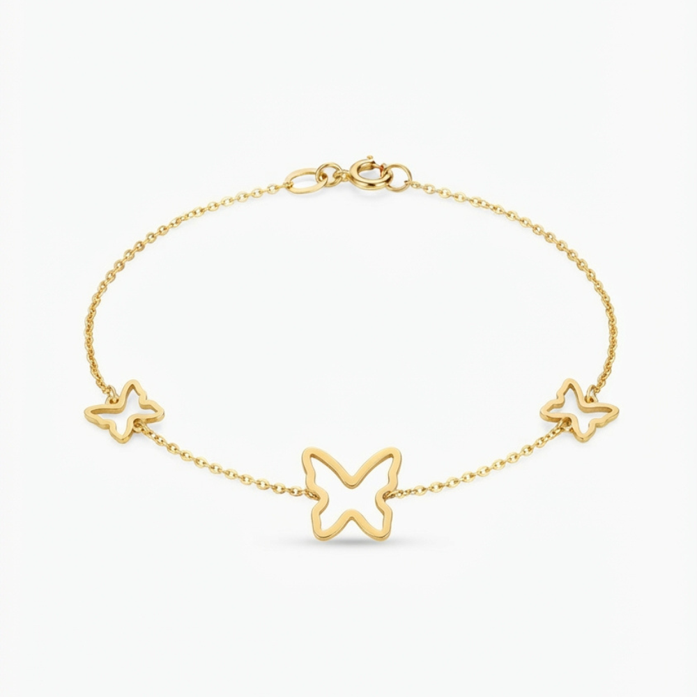 Butterflies Gold Bracelet