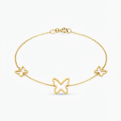 Butterflies Gold Bracelet