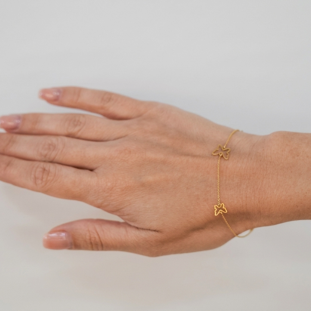 Butterflies Gold Bracelet