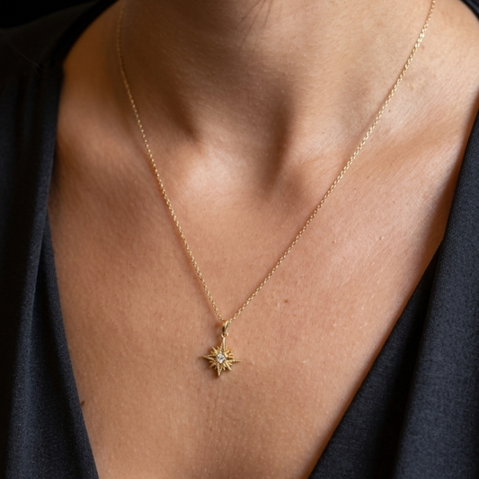 Golden Compass – gold necklace