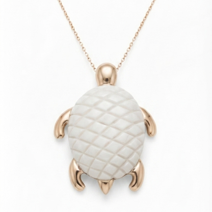 Mother of Pearl Turtle Pendant