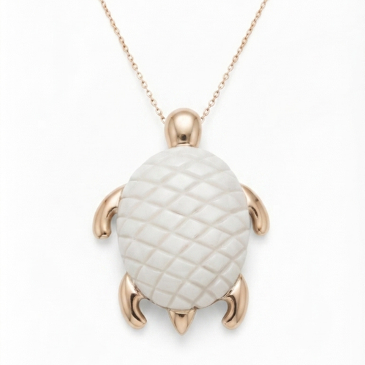 Mother of Pearl Turtle Pendant