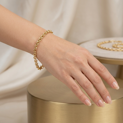 Rolo Chain Yellow Gold Bracelet