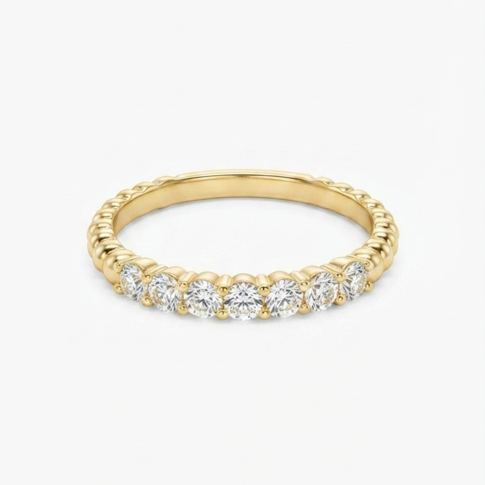 Beaded Diamond Band