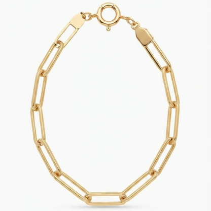 Classic Paperclip Gold Bracelet