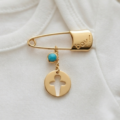 "Boy!" Safety Pin Brooch