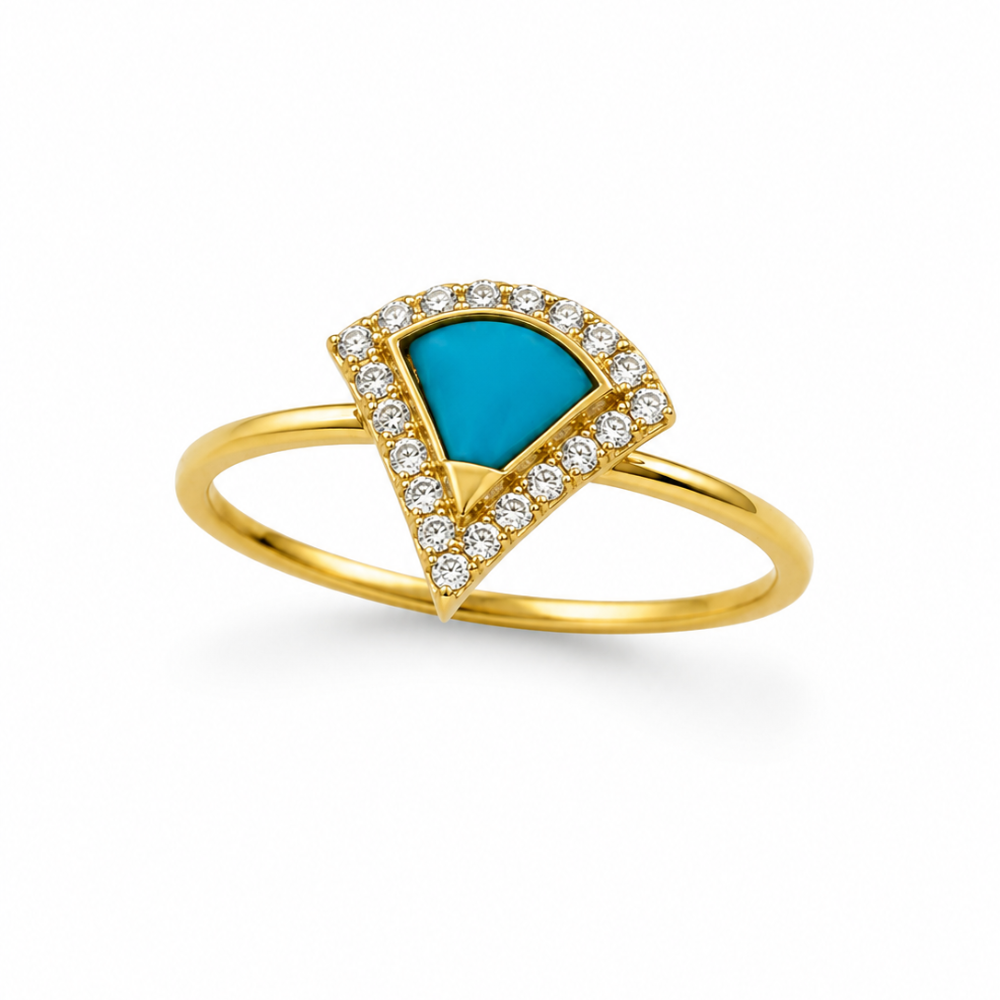 Blue - elegant 21k gold jewelry set
