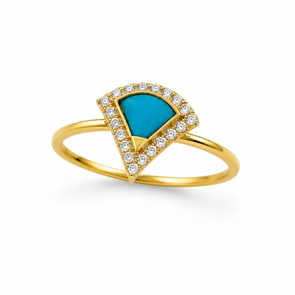 Blue - elegant 21k gold jewelry set