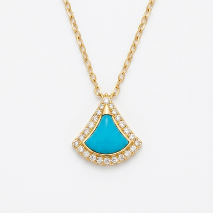 Blue - elegant 21k gold jewelry set