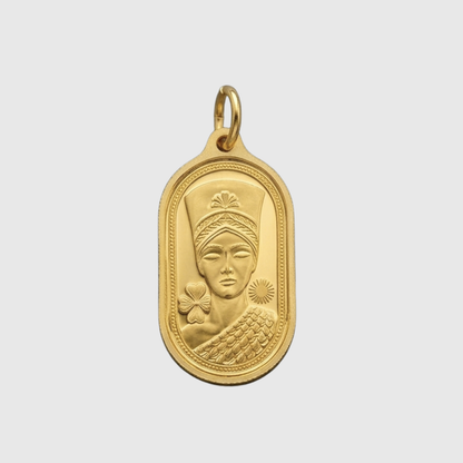 Lady Alya 24k gold bar-pendant