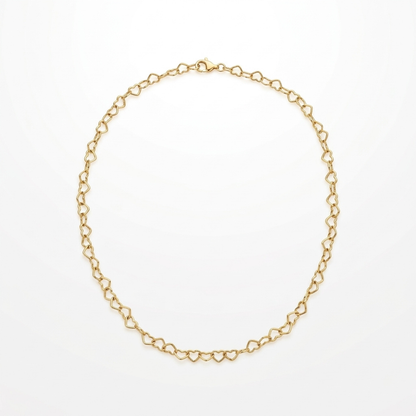 Open Heart Link Chain Necklace