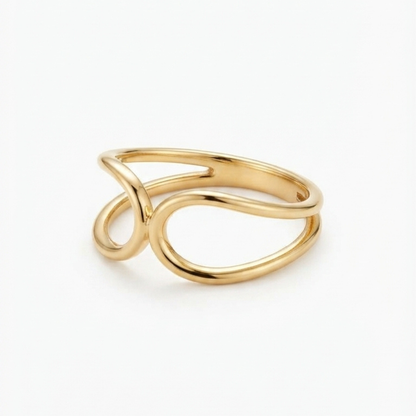 Openwork Wave Yellow Gold Ring