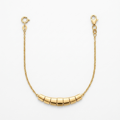 Graduated Barrel Bead Station Bracelet