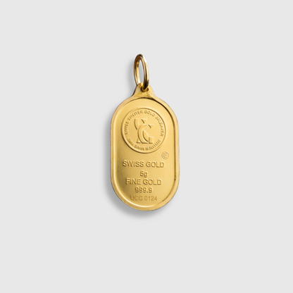 5g 24K Gold Bar Pendant – "هذا من فضل ربي"