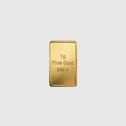1g - 24k Swiss gold bar
