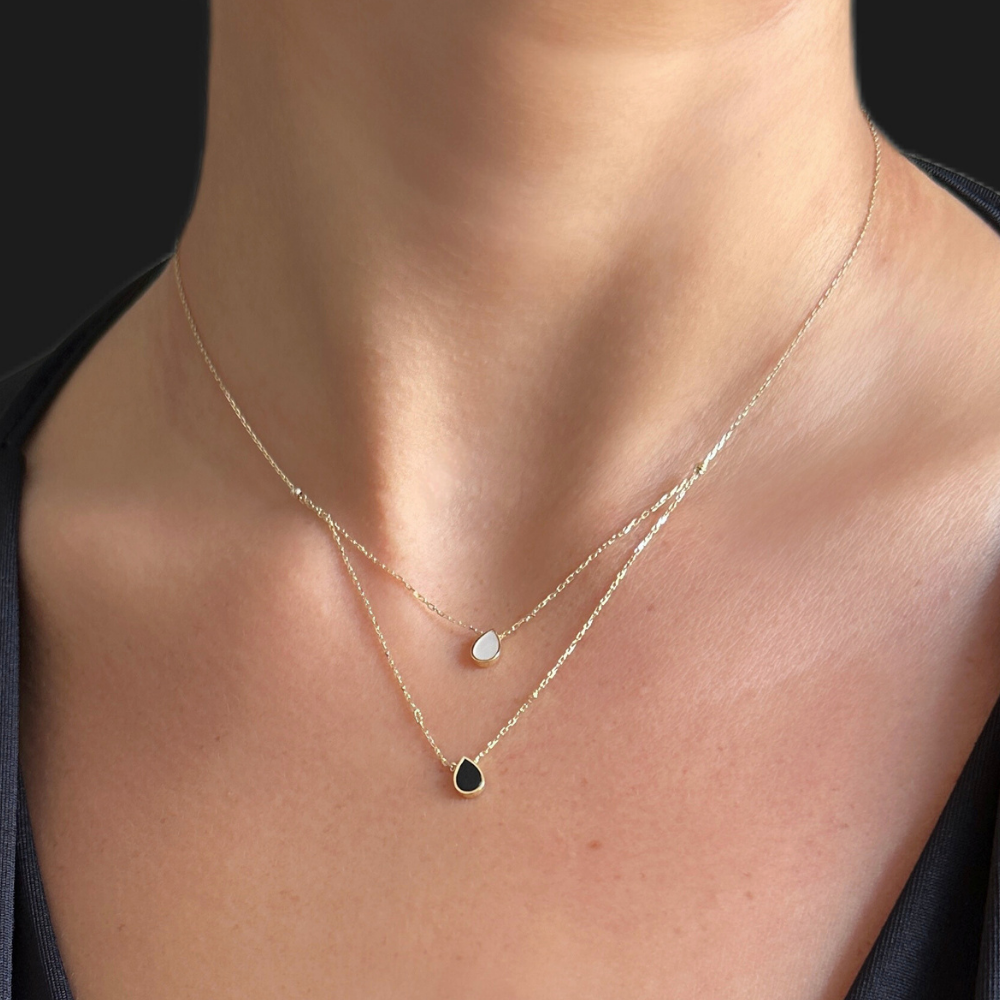 Double gold necklace