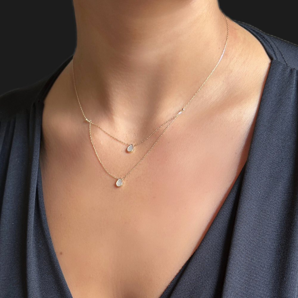 Double gold necklace