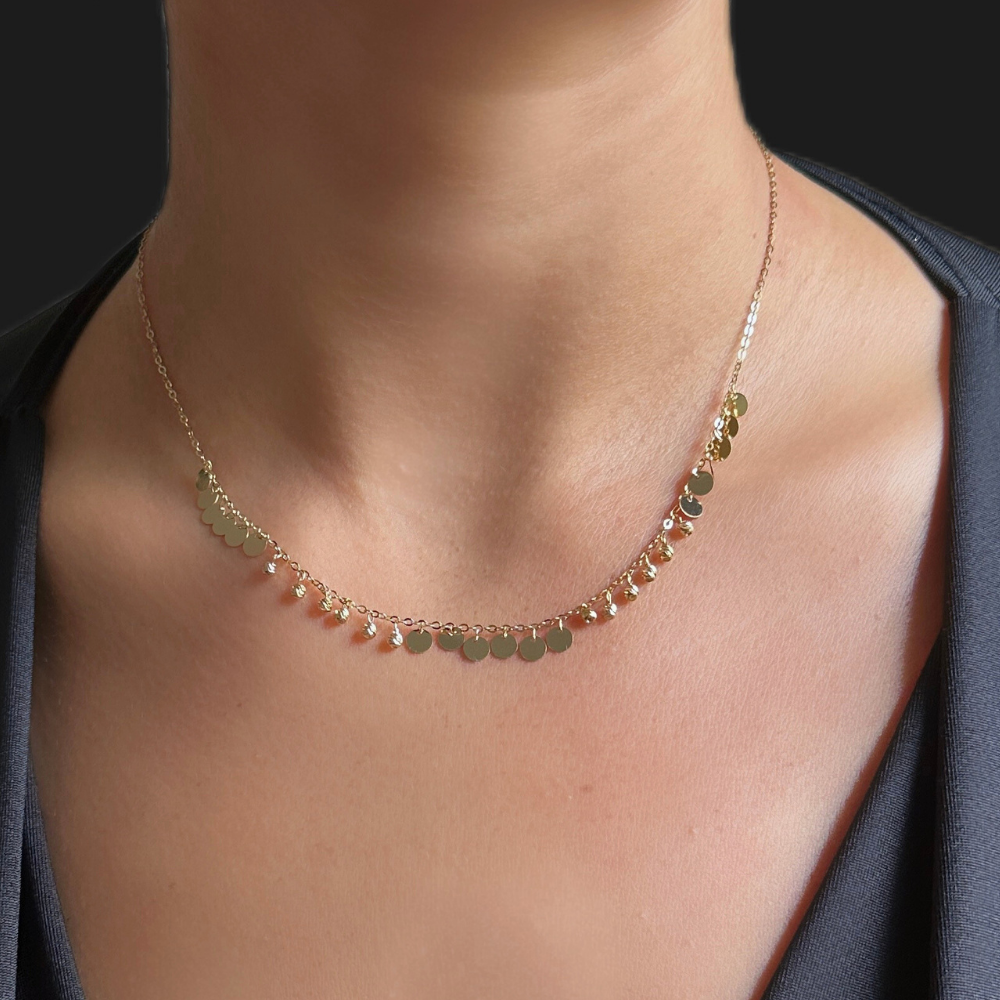 Circles charm gold – small necklace