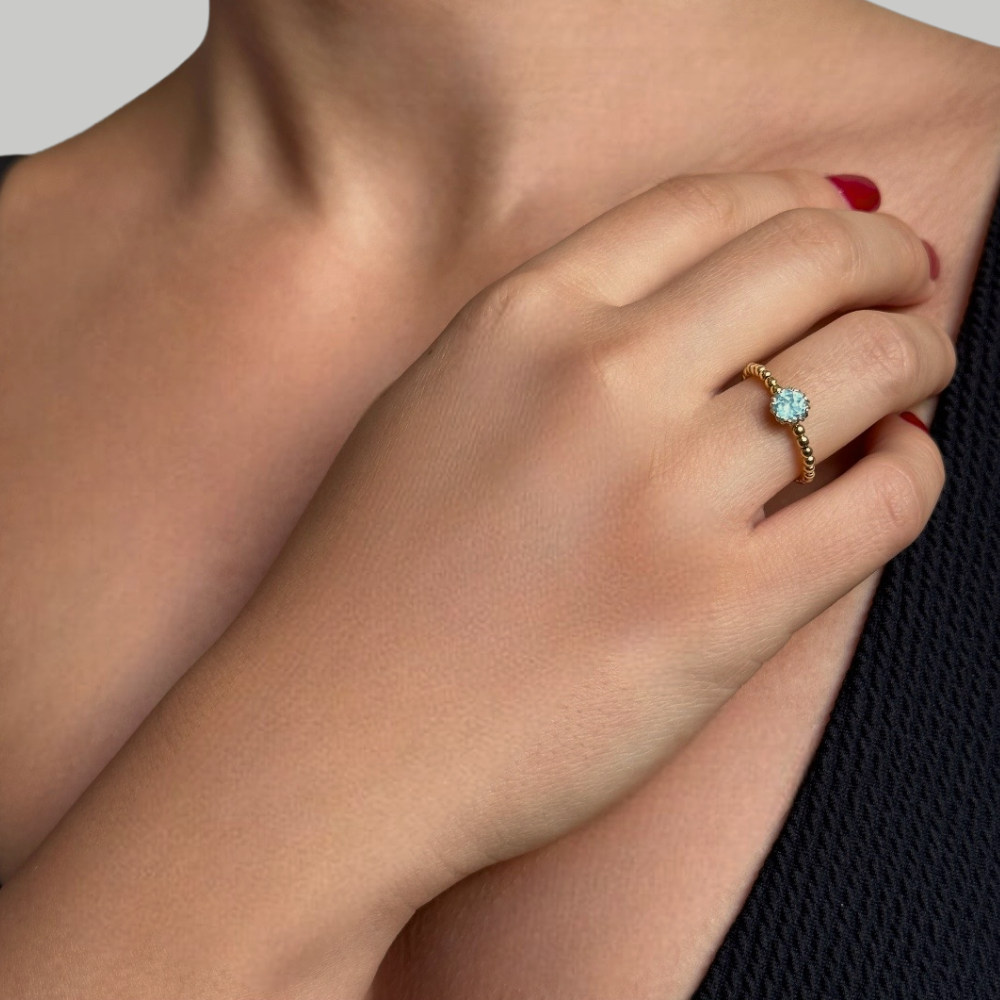 Boules - gold ring
