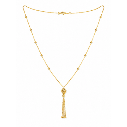 Ball tassel - 21k lariat necklace