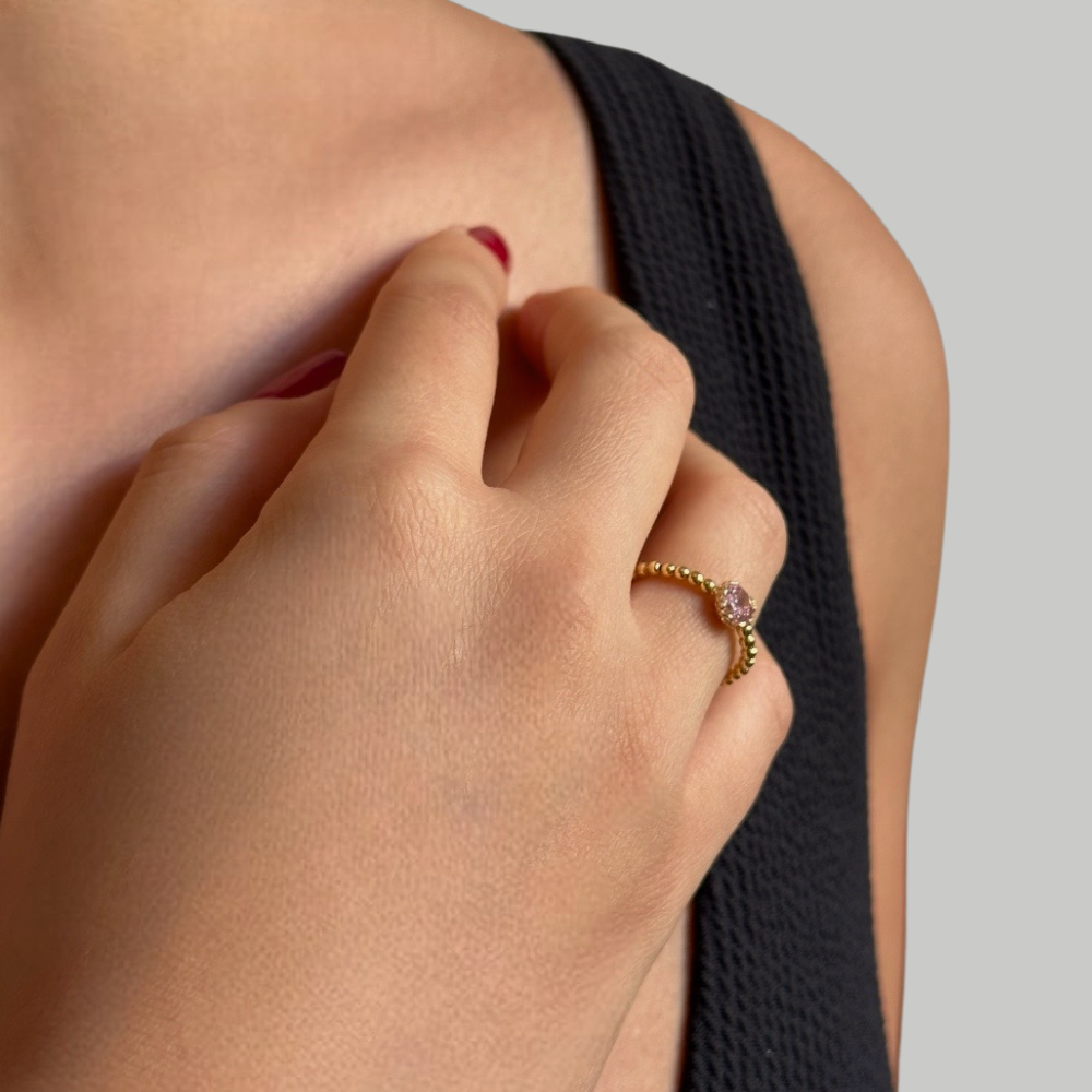 Boules - gold ring